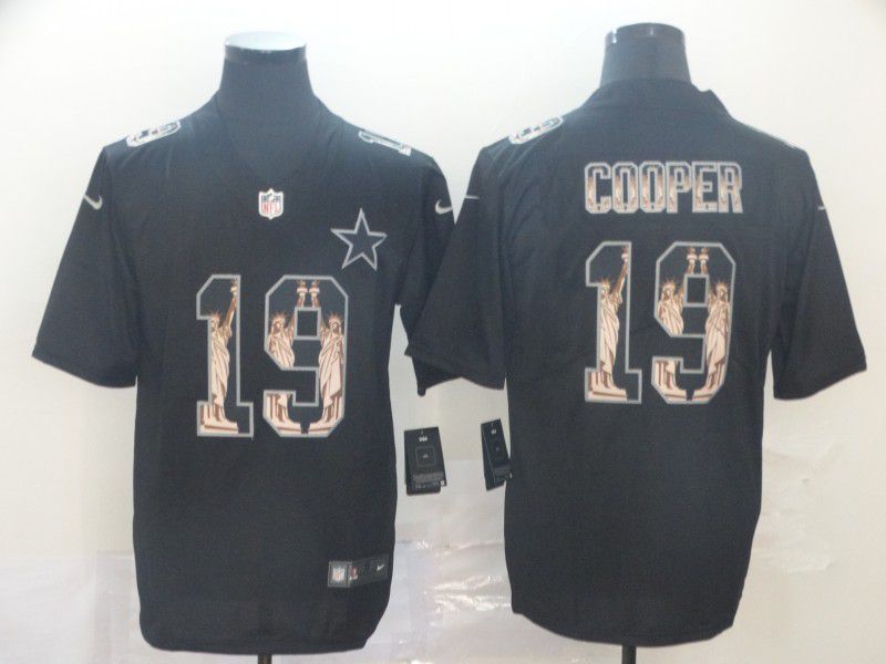Men Dallas cowboys #19 Cooper Black Nike Goddess fashion Edition NFL Jerseys